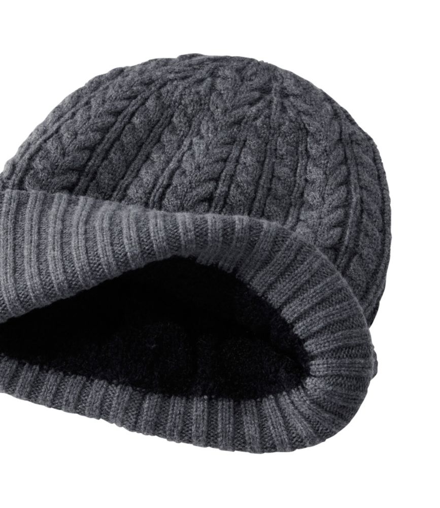 Women's Heritage Cable Hat, Bordeaux, small image number 2