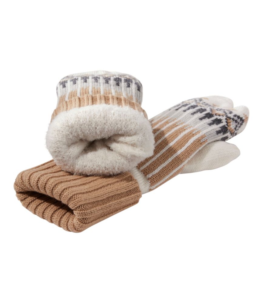 Women's Heritage Fair Isle Gift Set, Cream/Honey Brown, small image number 3