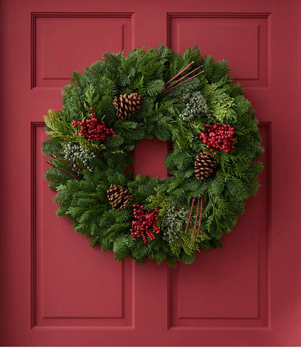 Woodland Canella Berry Wreath 24", One Color, large image number 1