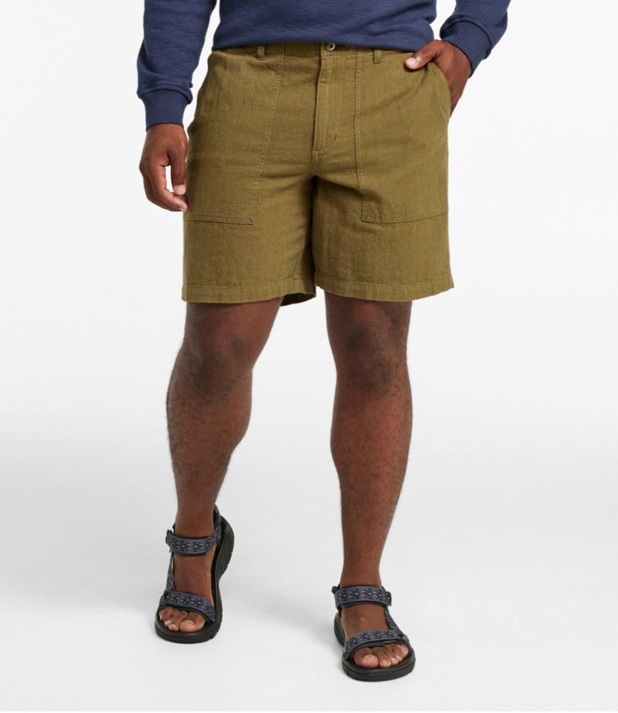 Men's Signature Herringbone Shorts, 8", Faded Spruce, small image number 4