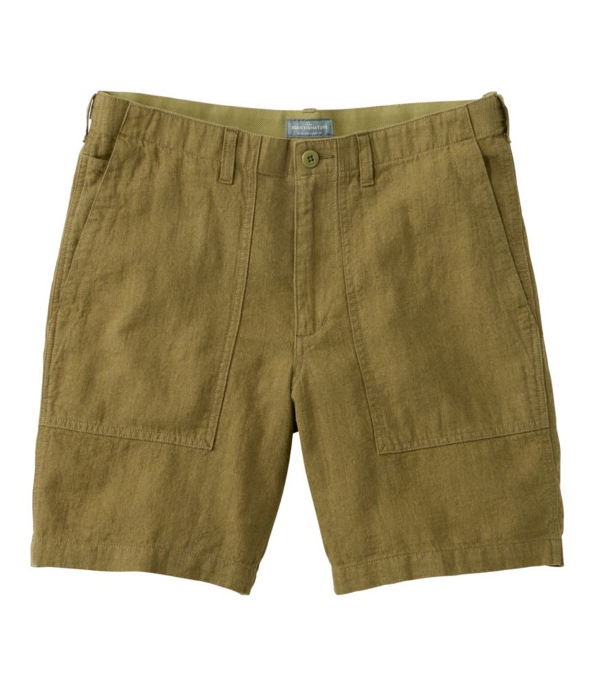 Men's Signature Herringbone Shorts, 8", Faded Spruce, small image number 1