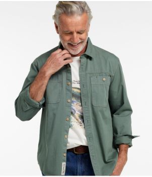 Men's Signature Washed Field Shirt, Slim Fit, New