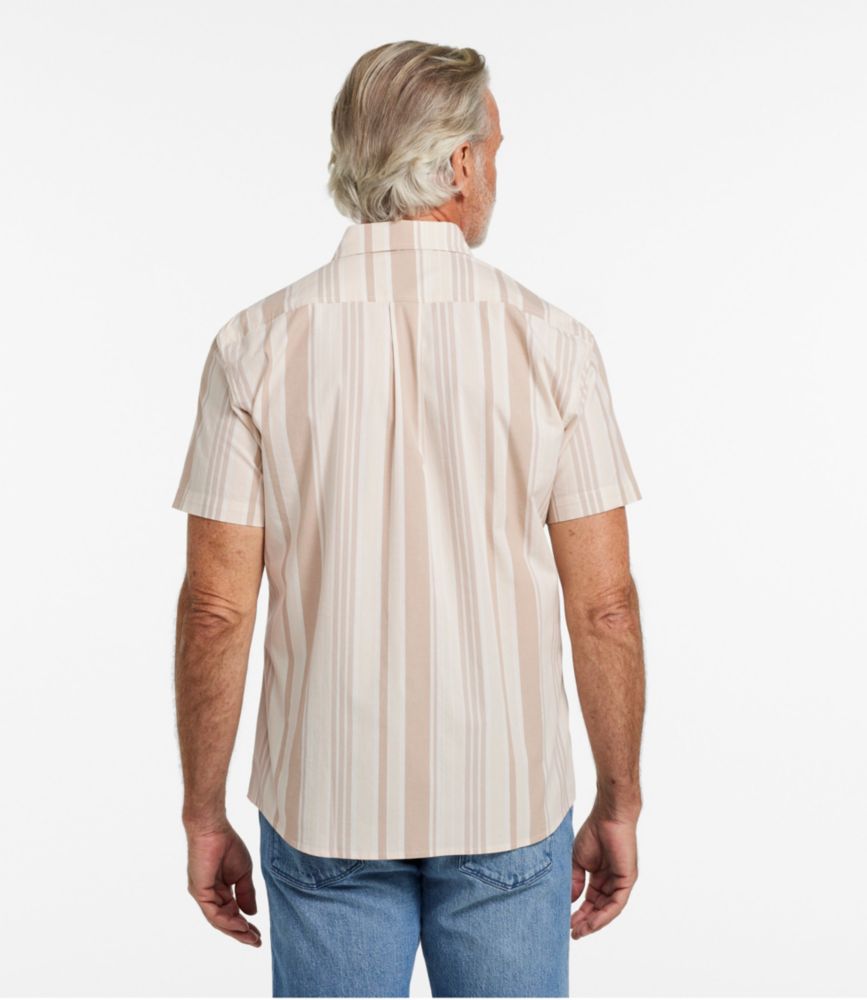 Men's Signature Stretch Poplin Shirt, Short-Sleeve, Slim Fit, Faded Orange, small image number 3