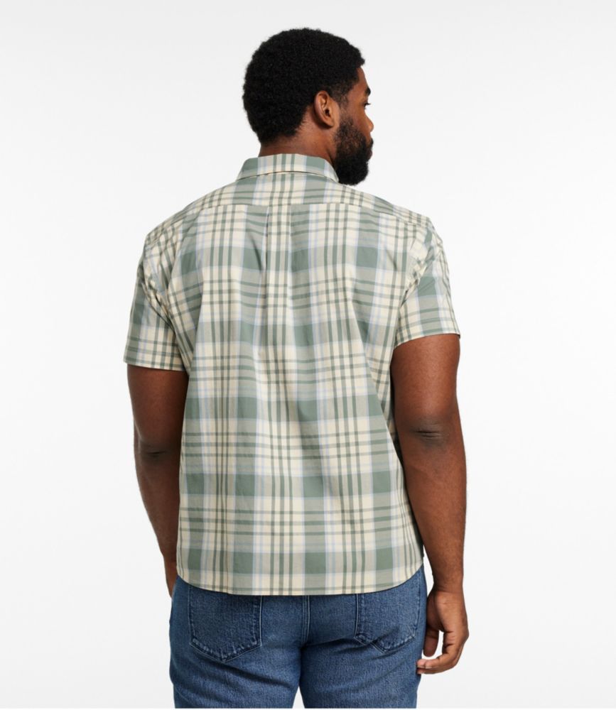 Men's Signature Stretch Poplin Shirt, Short-Sleeve, Slim Fit, Faded Orange, small image number 5