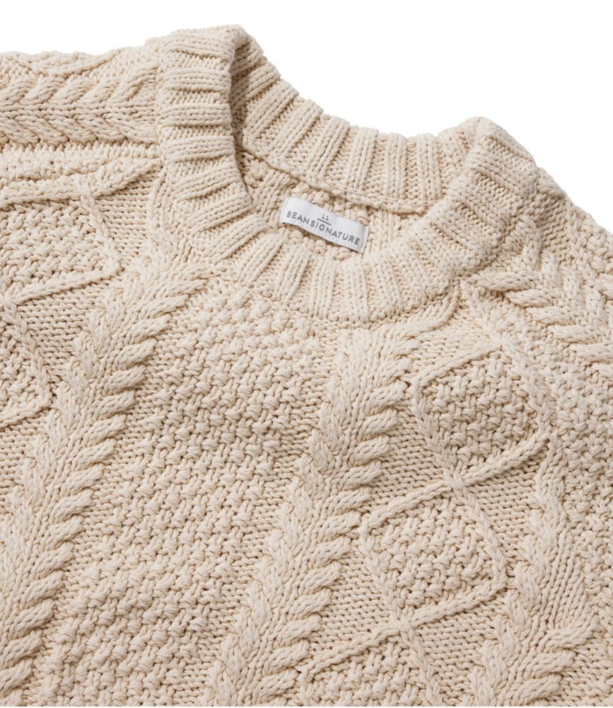 Women's Signature Cotton Fisherman Sweater, Crewneck