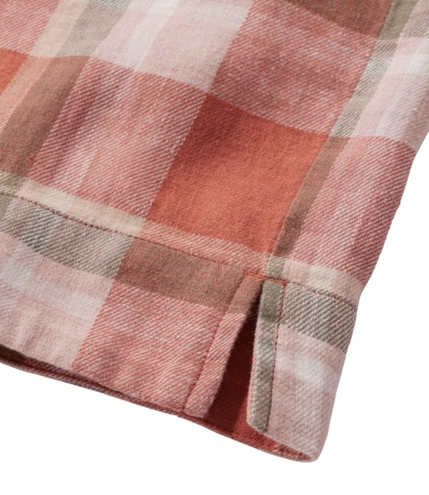 Women's Signature Hemp/Cotton Camp Shirt, Short-Sleeve, Iron Blue Check, small image number 6