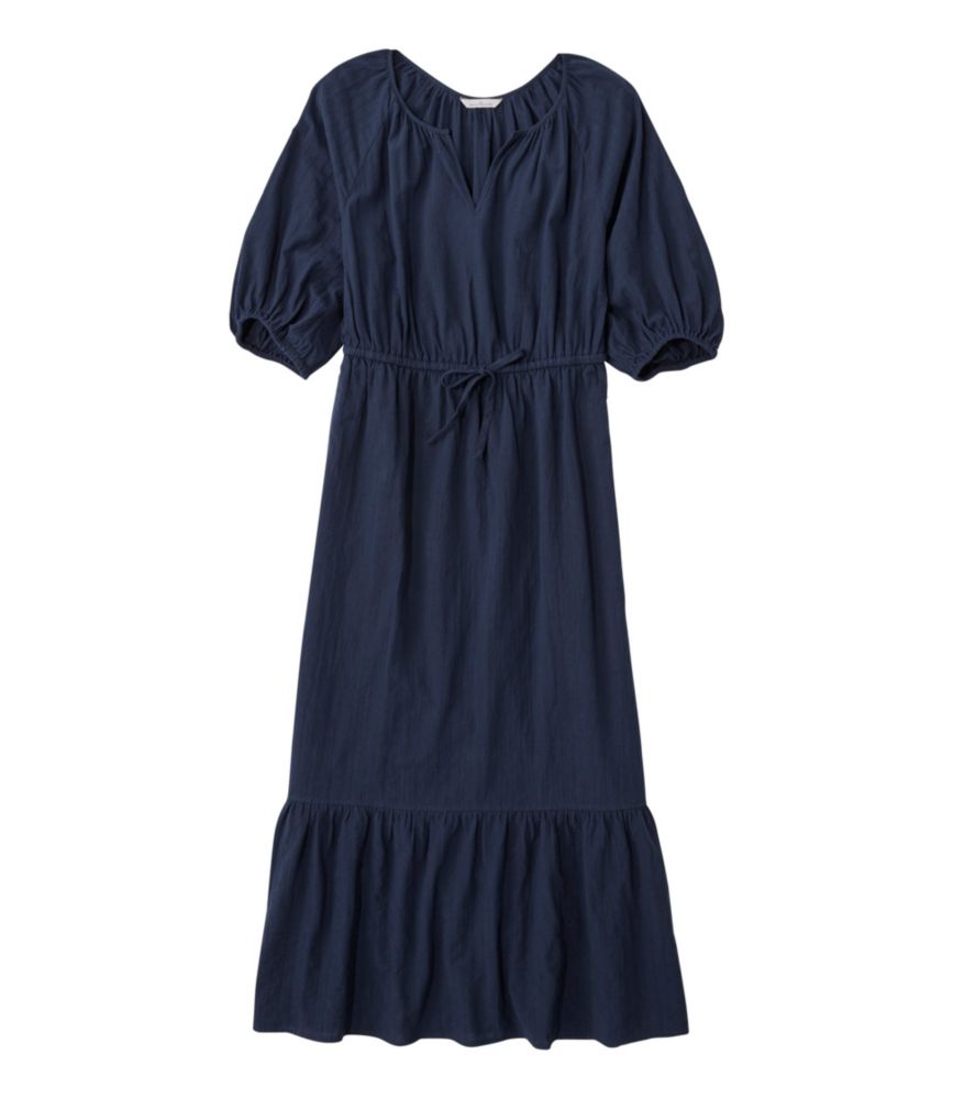 Women's Signature Castine Cotton Popover Dress, Navy, small image number 1