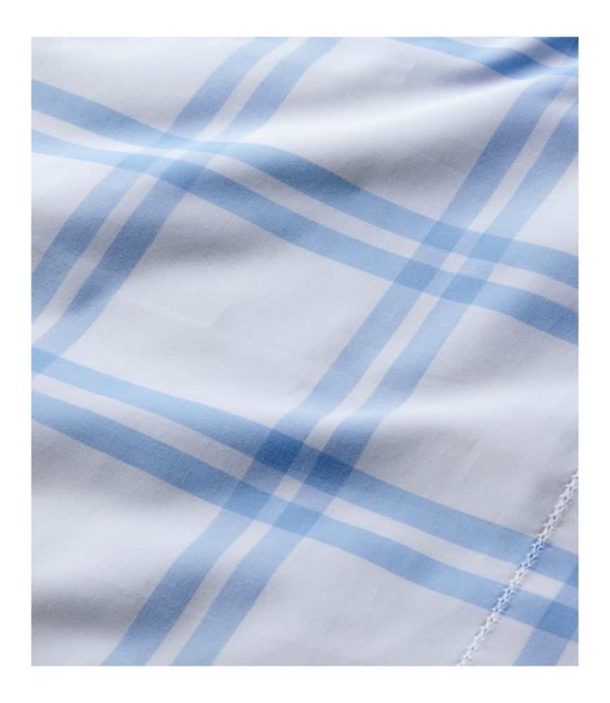 280-Thread-Count Pima Percale Sheet Collection, Windowpane, White/Lake, small image number 4