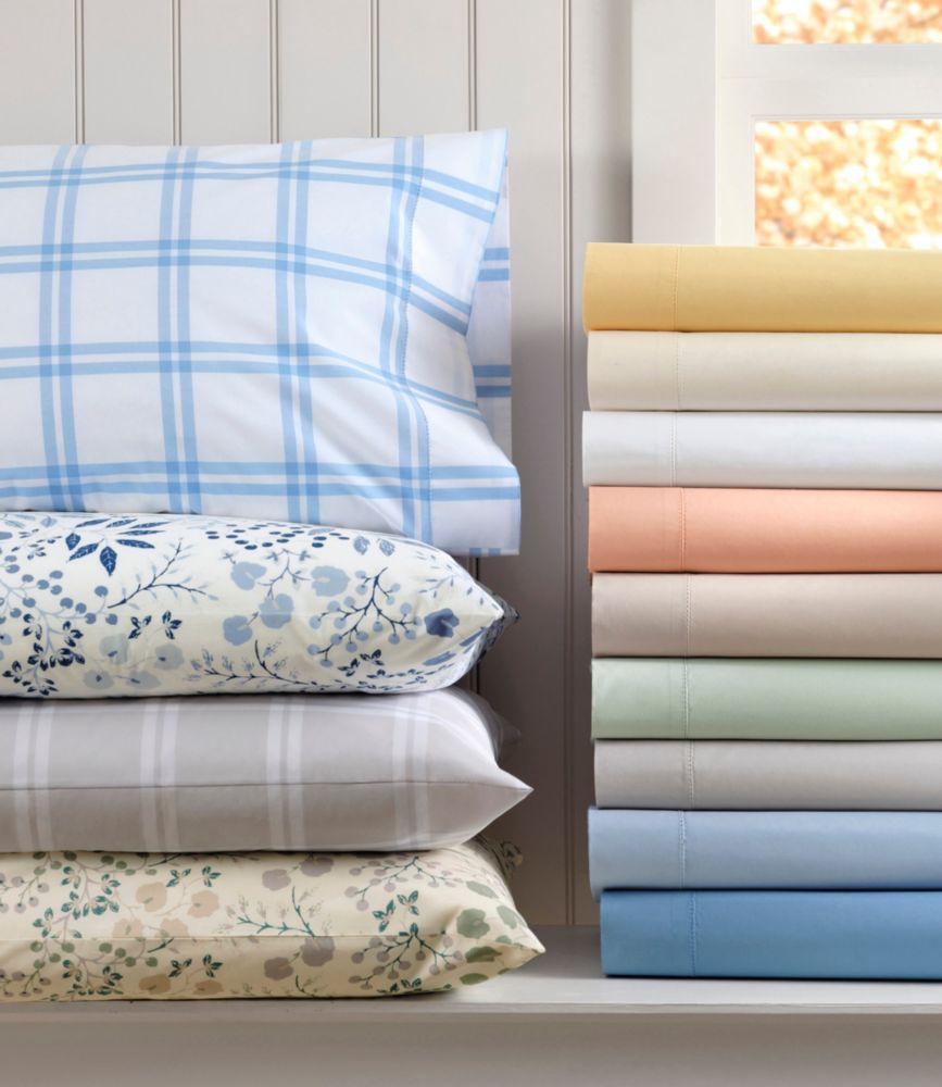 280-Thread-Count Pima Percale Sheet Collection, Windowpane