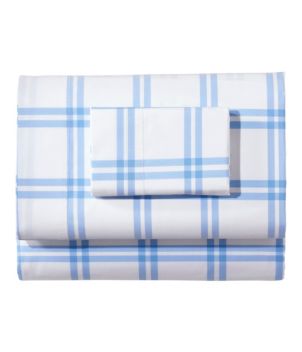 280-Thread-Count Pima Percale Sheet Collection, Windowpane, New