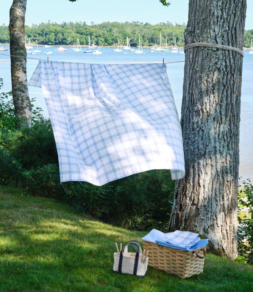 280-Thread-Count Pima Percale Sheet Collection, Windowpane