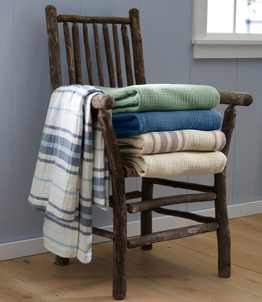 Lightweight Cotton Gauze Throw, Faded Sage, small image number 3