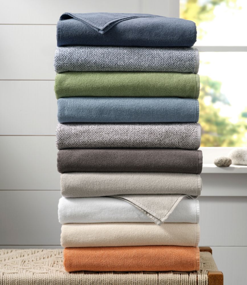 Organic Textured Cotton Towel, Marled, Feldspar, small image number 5