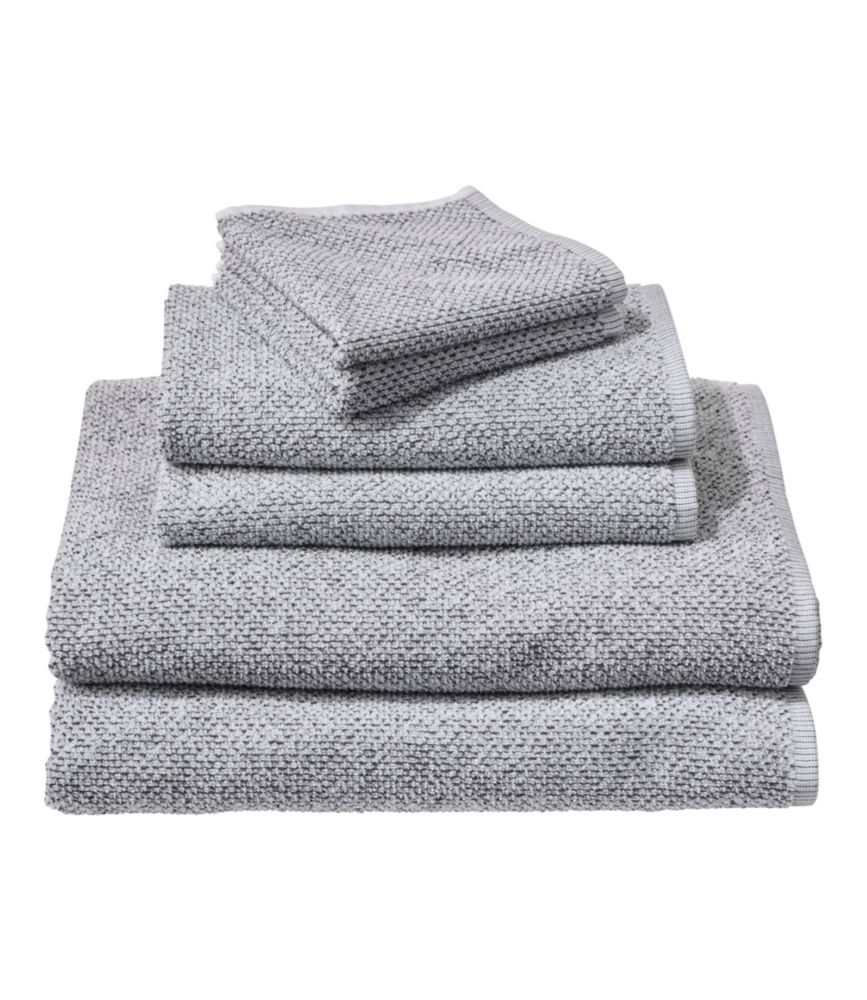 Organic Textured Cotton Towel Set, Marled