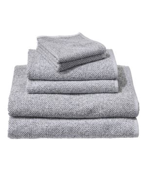 Organic Textured Cotton Towel Set, Marled