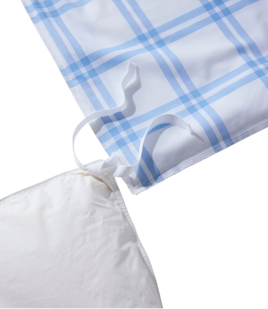 280-Thread-Count Pima Cotton Percale Comforter Cover Collection, Windowpane, White/Lake, small image number 2