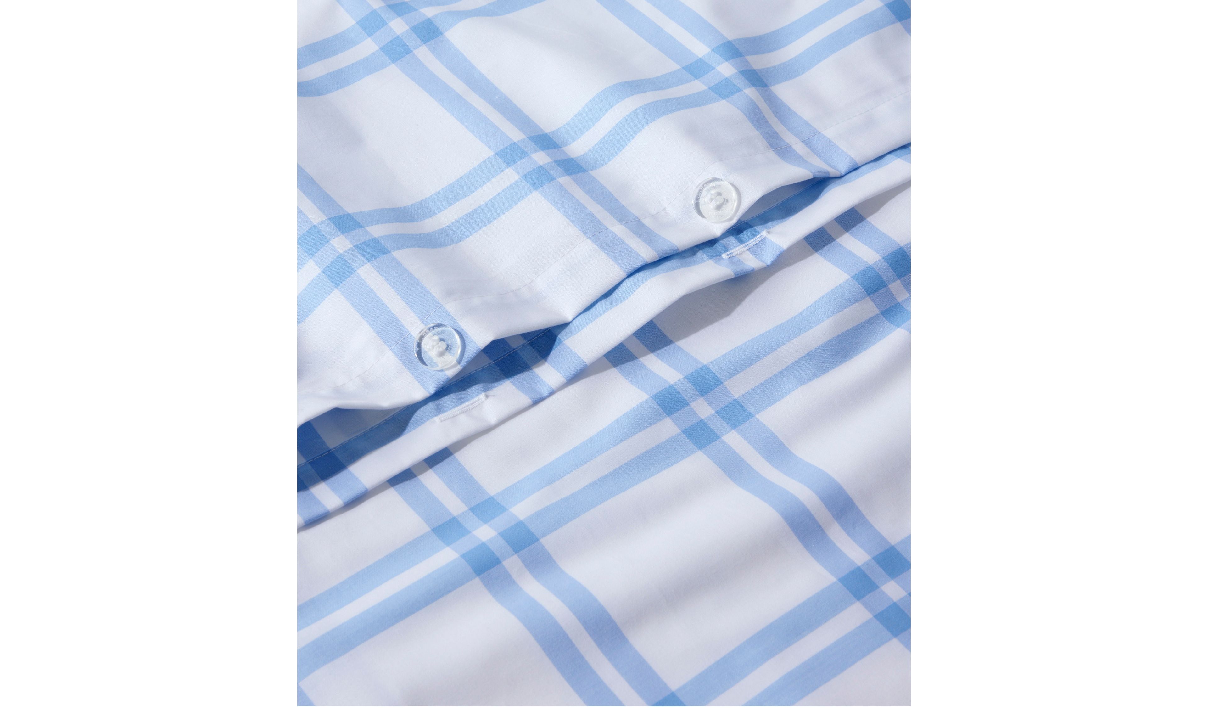 280-Thread-Count Pima Cotton Percale Comforter Cover Collection, Windowpane