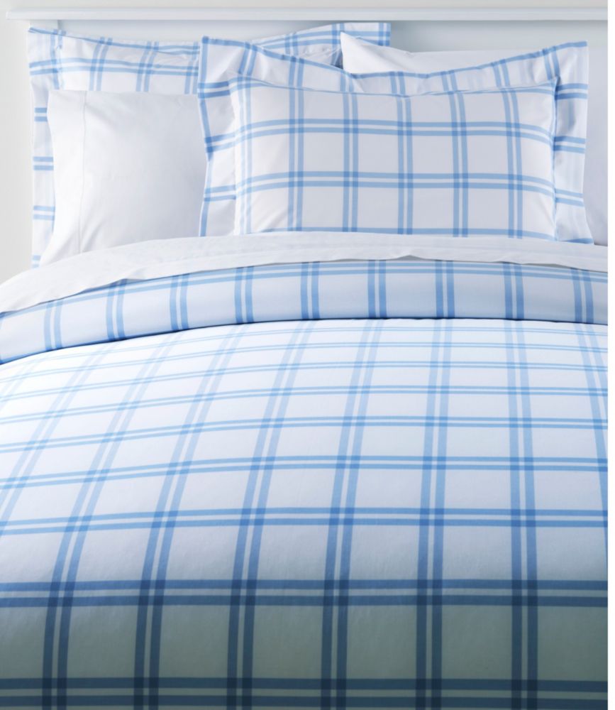 280-Thread-Count Pima Cotton Percale Comforter Cover Collection, Windowpane