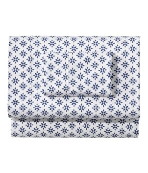 Sunwashed Percale Sheet Collection, Block Floral Print, New