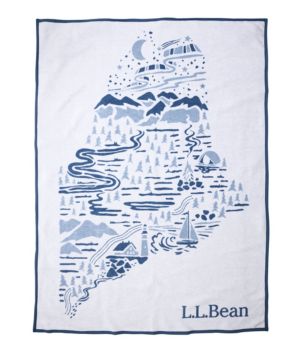 ChappyWrap Cozy Throw Blanket, Maine Map, New