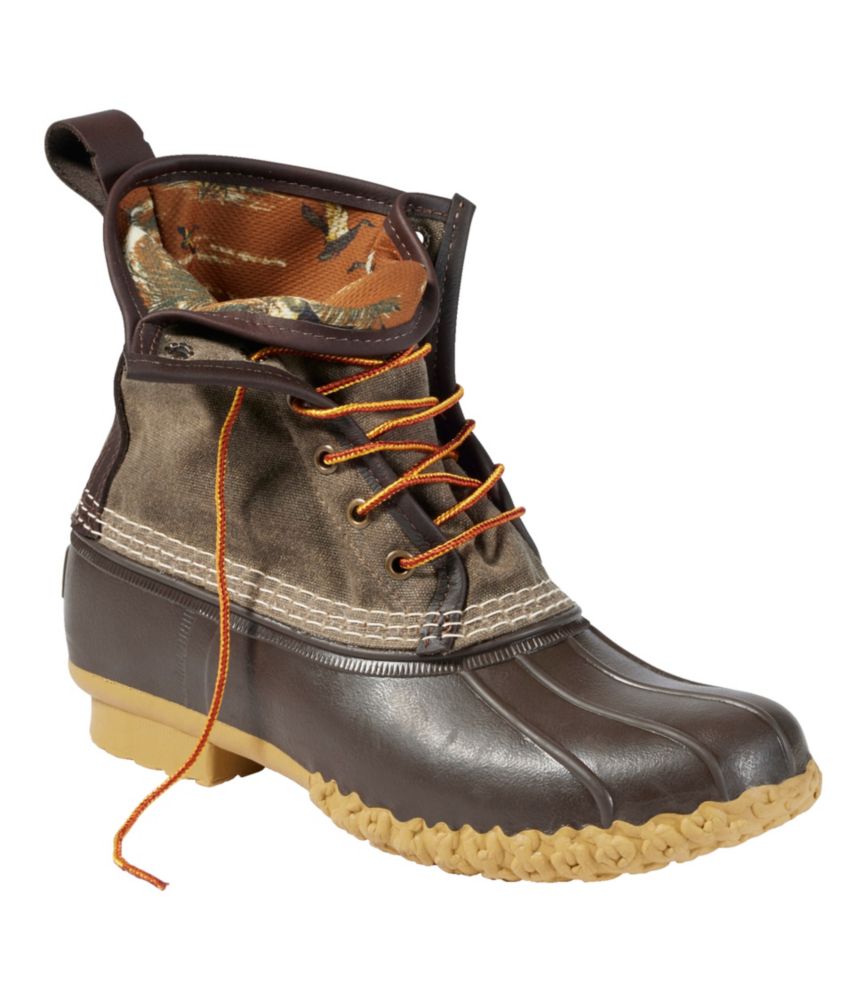 Men s L.L.Bean Noah Kahan Bean Boots 8 Comfort Lined Wax Canvas