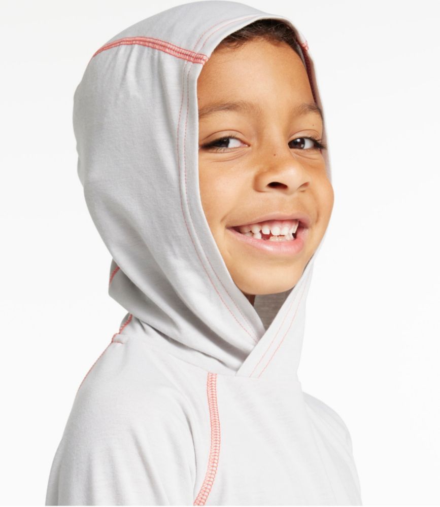 Kids' Everyday SunSmart® Hooded Tee, Long-Sleeve, Pewter, small image number 4