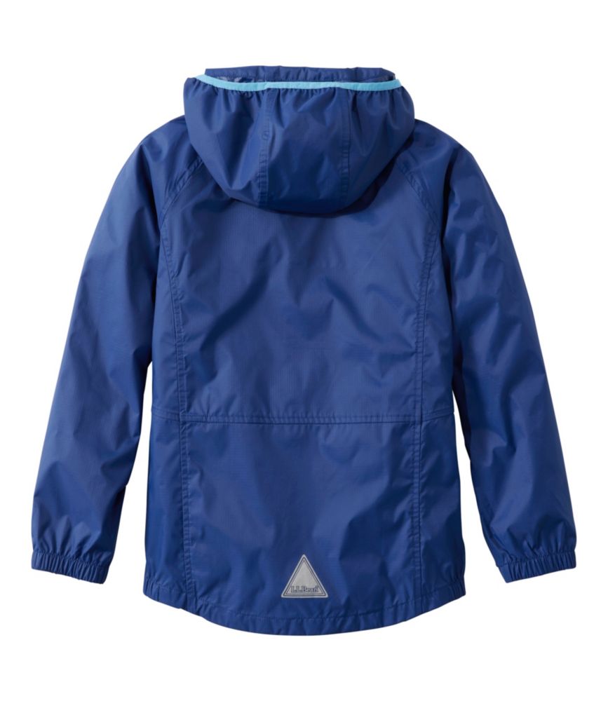 Kids' Wind and Rain Jacket, Reflective Zipper, Emerald Spruce, small image number 2