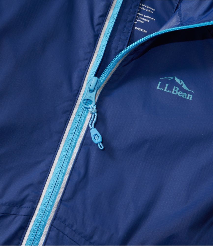 Kids' Wind and Rain Jacket, Reflective Zipper, Dark Royal Blue, small image number 8