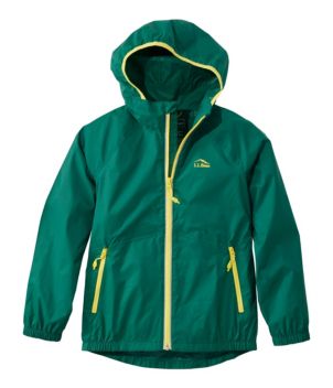 Kids' Wind and Rain Jacket, Reflective Zipper