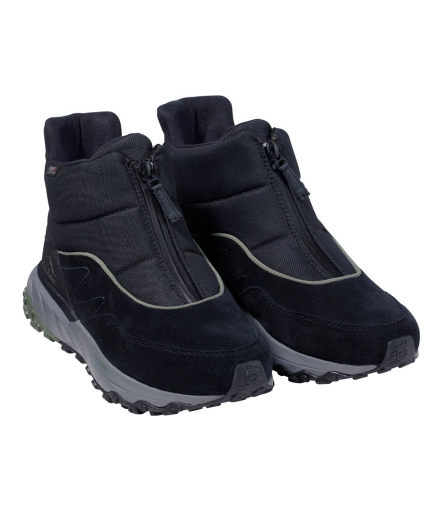 Women's Snow Sneaker Sport Waterproof Boots, Front Zip, Black, small image number 6