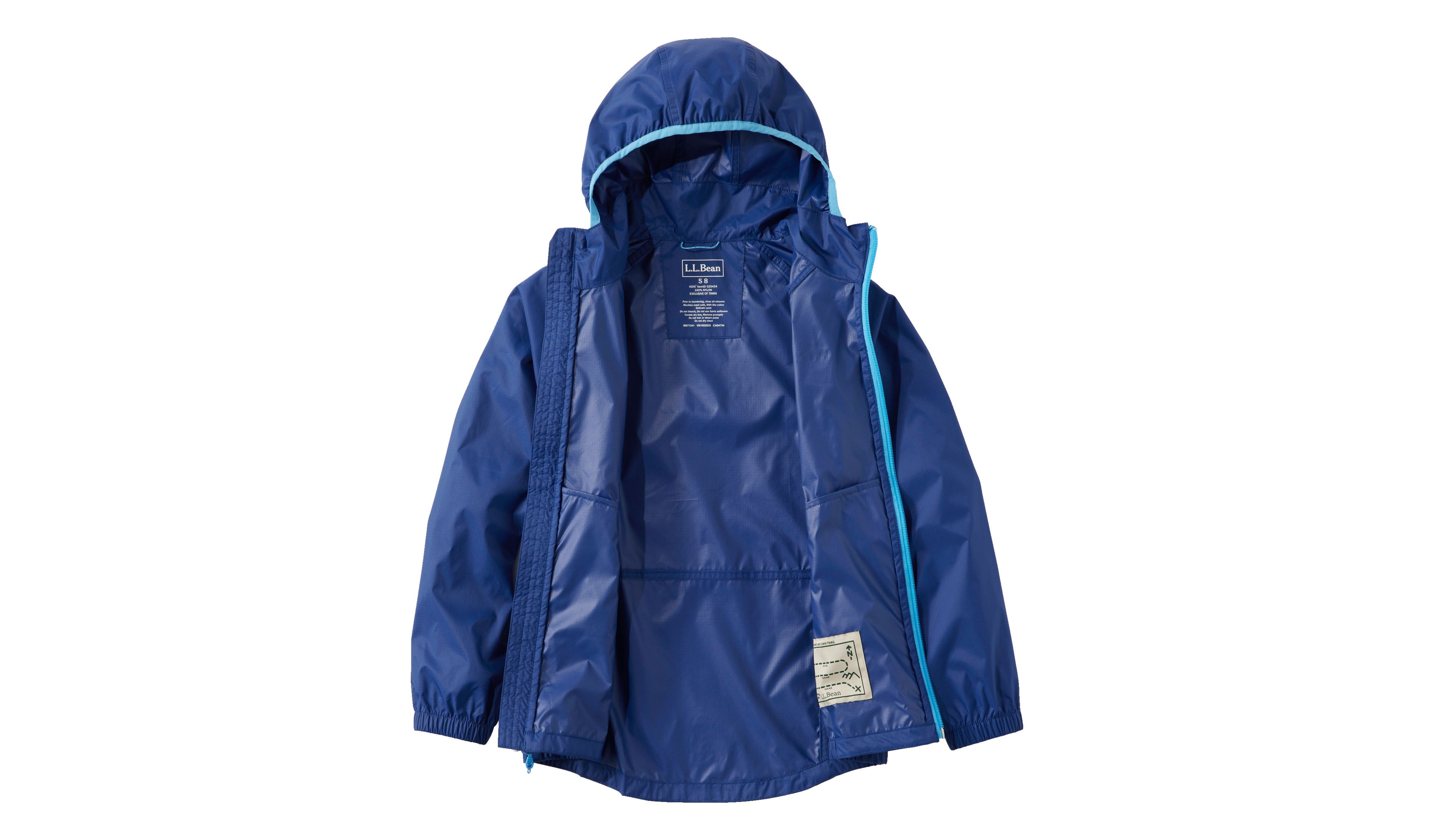 Kids' Wind and Rain Jacket, Reflective Zipper