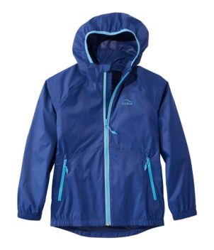 Kids' Wind and Rain Jacket, Reflective Zipper