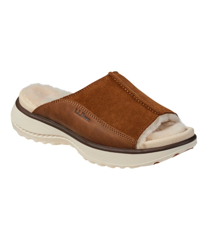 Women's Freeport Slides, Shearling-Lined