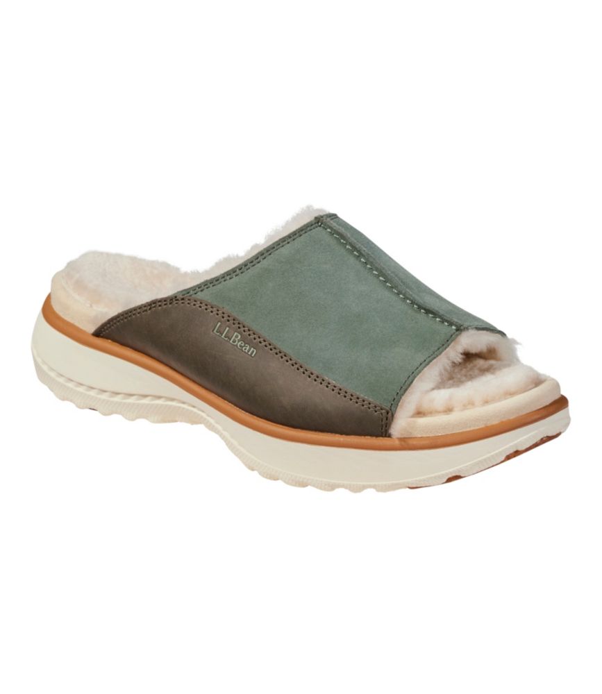 Women's Freeport Slides, Shearling-Lined