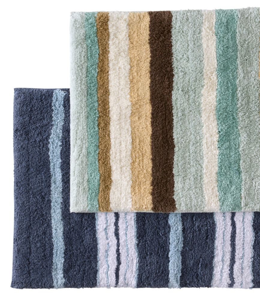 Premium Cotton Bath Mat, Multistripe