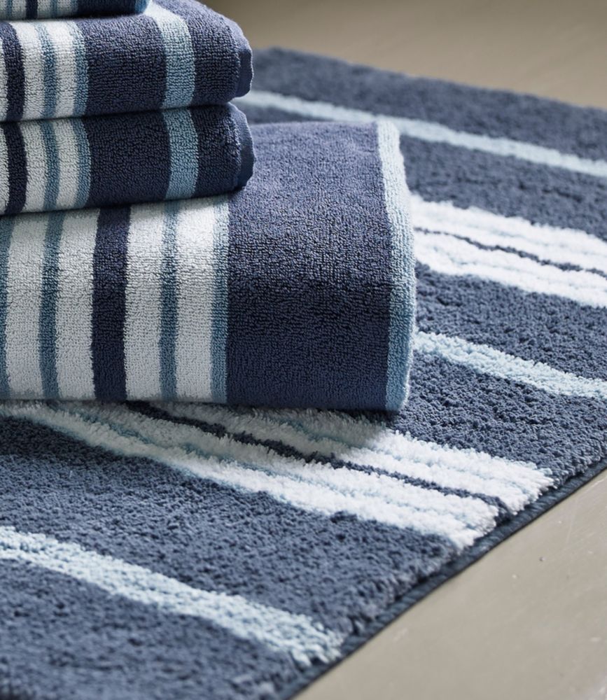 Premium Cotton Bath Mat, Multistripe