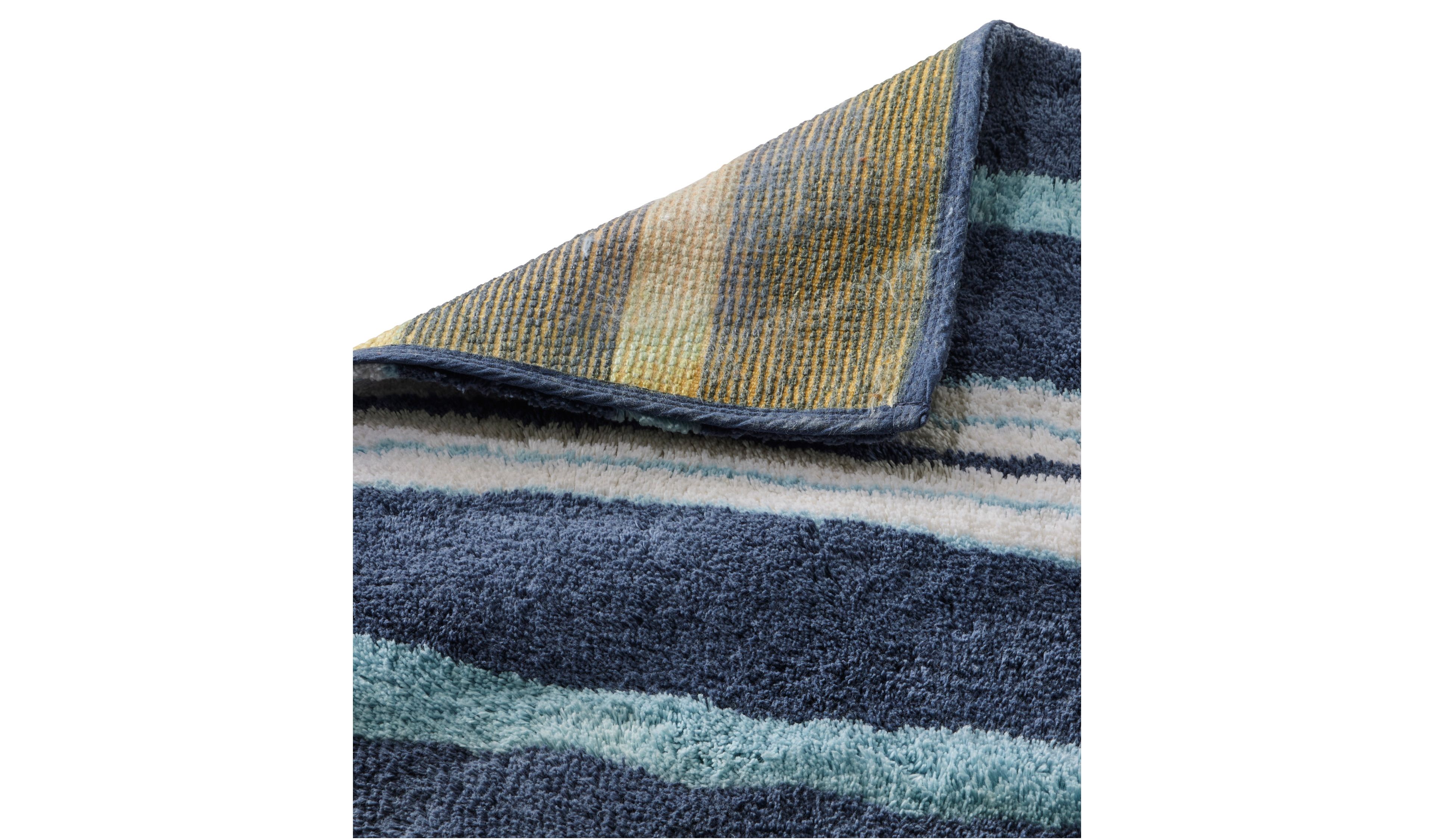 Premium Cotton Bath Mat, Multistripe