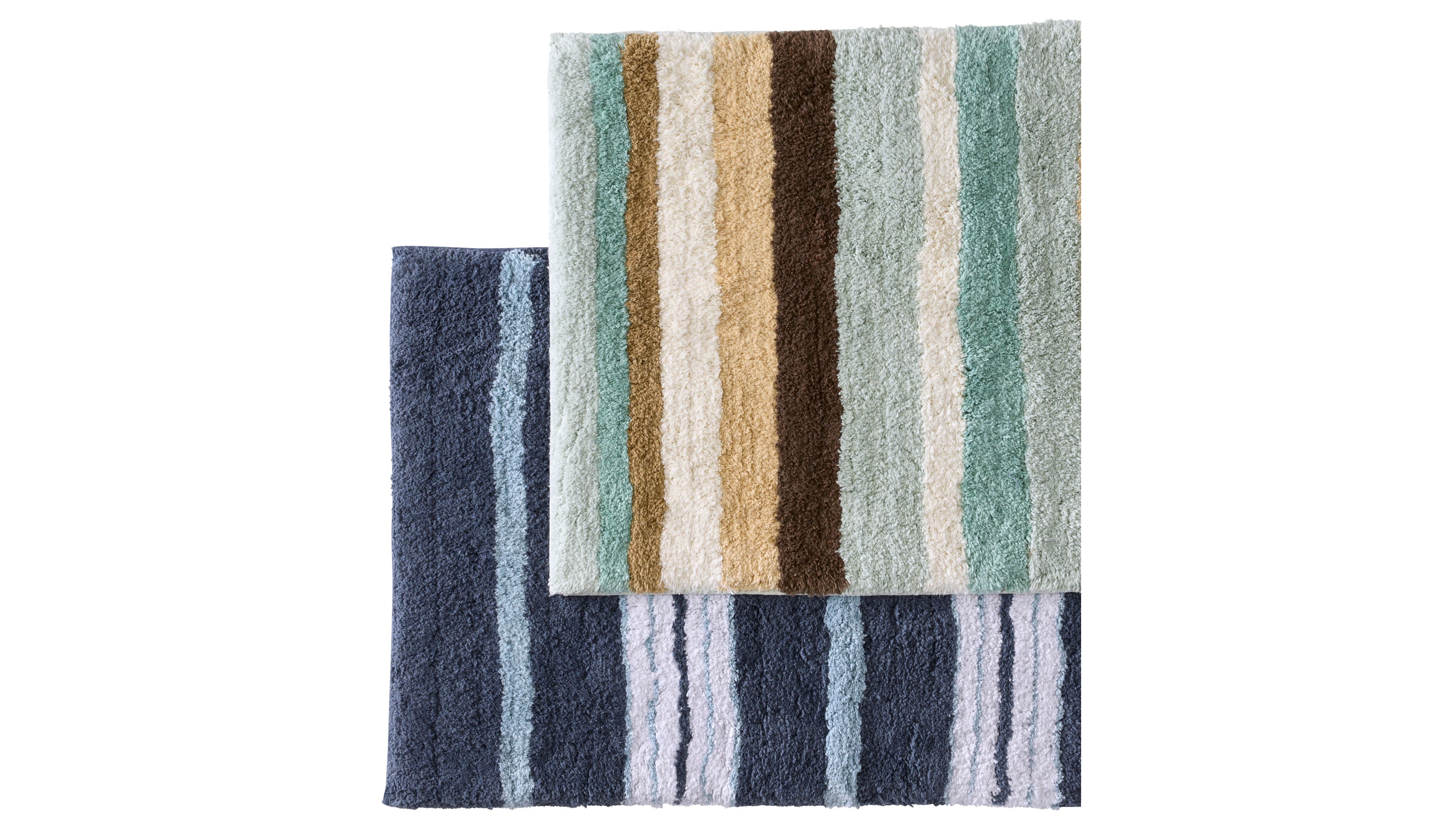 Premium Cotton Bath Mat, Multistripe