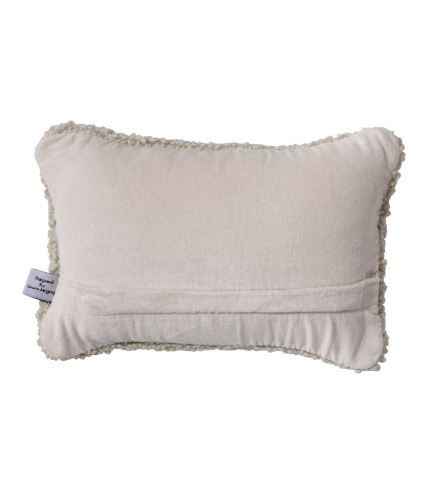 Wool Hooked Throw Pillow, Blueberries, 8" x 12"