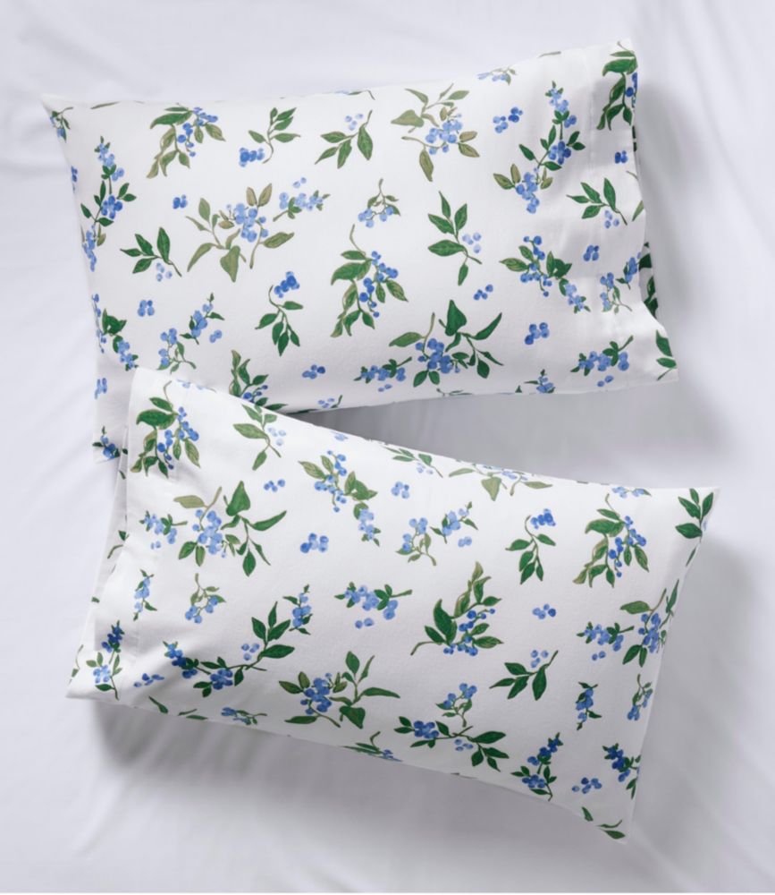 Jess Franks Blueberry Flannel Sheet Collection, White, small image number 3