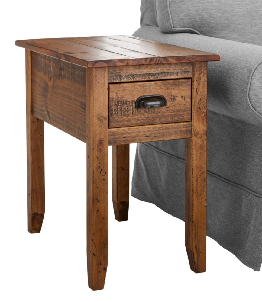 Rustic Wooden Side Table, Dark Natural, small image number 3