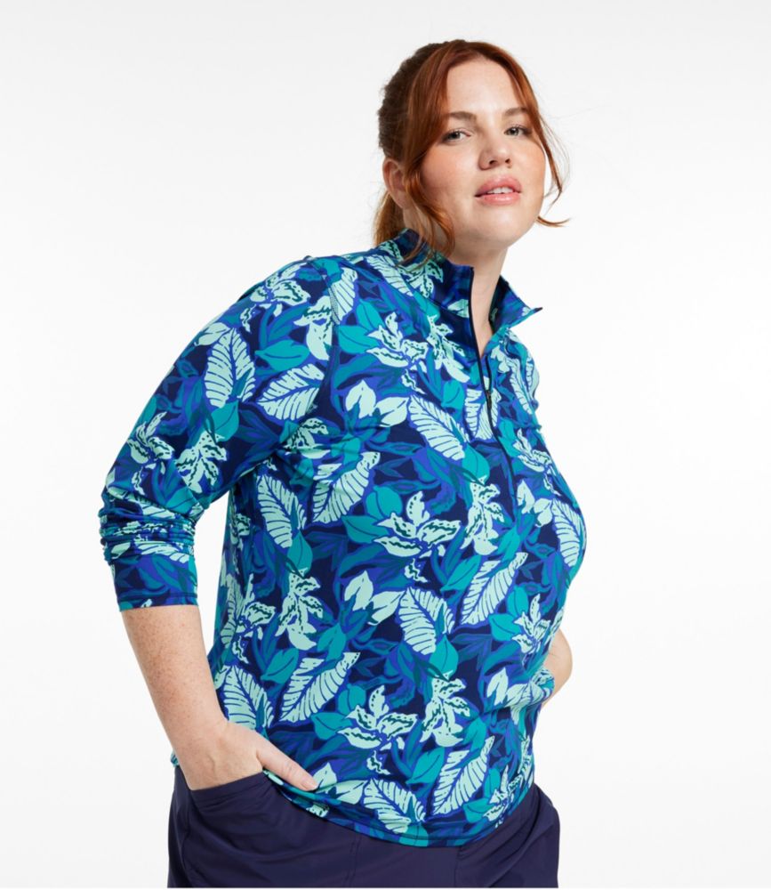 Women's SunSmart® UPF 50+ Sun Shirt, Quarter-Zip Print