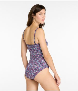 V-Neck Hardware One-Piece Swimsuit