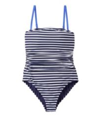 Women's Coastal Essentials Swimwear, Squareneck Tanksuit Print | One-Piece at L.L.Bean