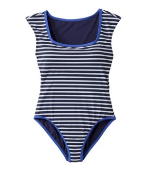 Women's Coastal Essentials Swimwear, Squareneck Tanksuit Print