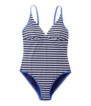 Women's Coastal Essentials Swimwear, V-Neck Tanksuit Print