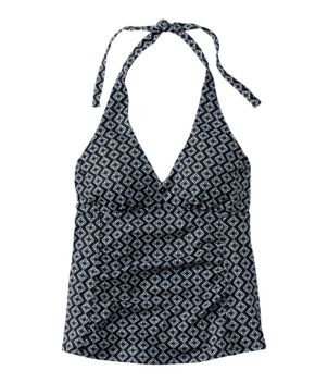 Women's BeanSport Swimwear, Halter Tankini Top Print