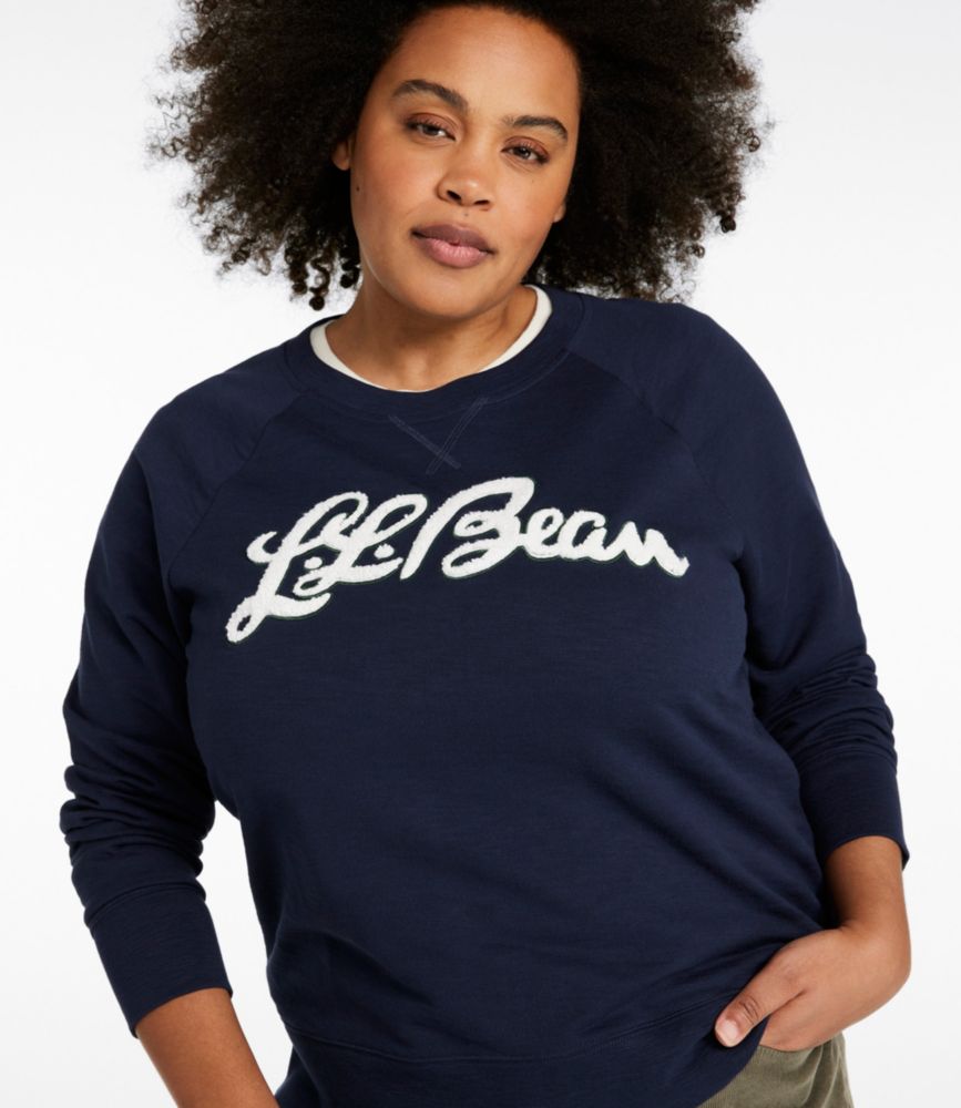 Women's Peaks Island Crewneck, Logo, White Script Logo, small image number 2