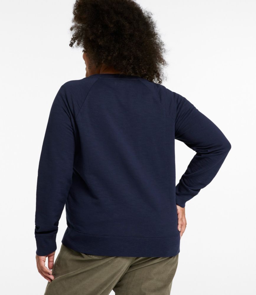 Women's Peaks Island Crewneck, Logo, White Script Logo, small image number 3