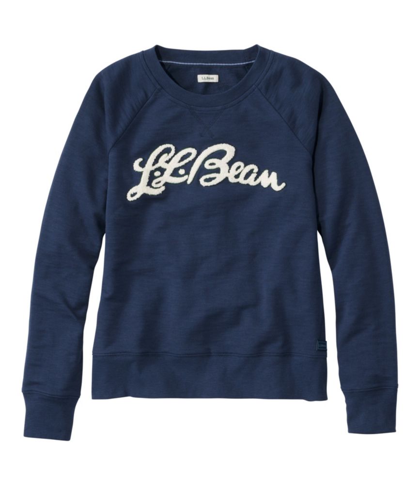 Women's Peaks Island Crewneck, Logo, Classic Navy Script Logo, small image number 1